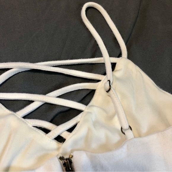 Forever 21 Cream Strappy Crop Top Bralette - Picture 3 of 15